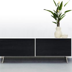 Veneer Express Layons Ash Rustic black, example of use Furniture veneer Ash Rustic black