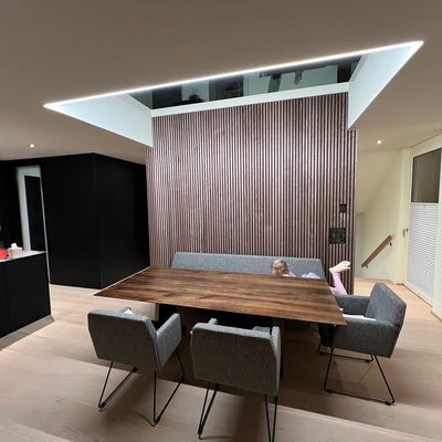 Furnier Express Fixmasse Akustik Nussbaum Holz Akustikpaneele, Raumakustik verbessern