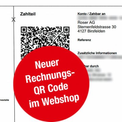Rechnung mit QR Code im Roser Webshop Webshop Rechnung Download mit QR Code