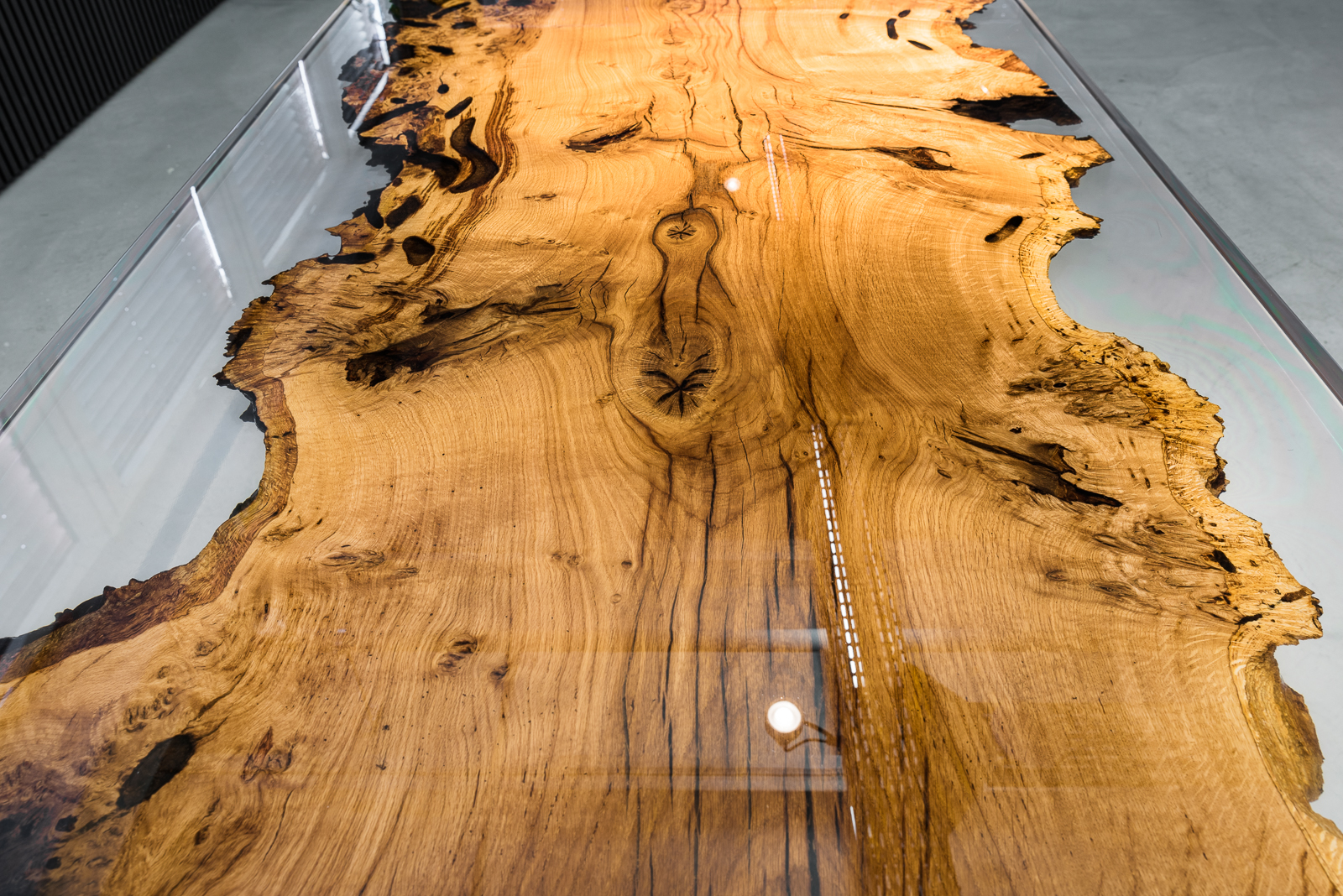 Table artwork made of oak with a lot of love Oak table filled with epoxy resin