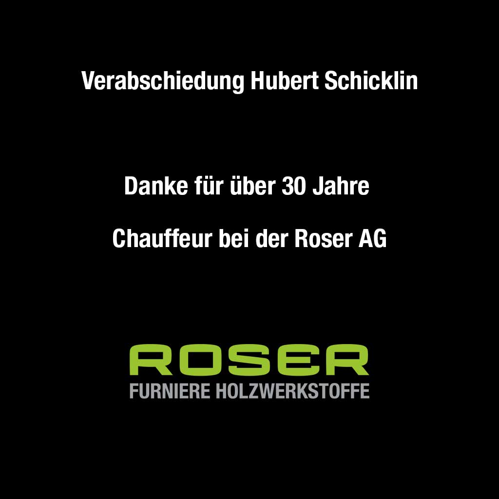 All the best for your retirement Hubi Goodbye Hubert Schicklin