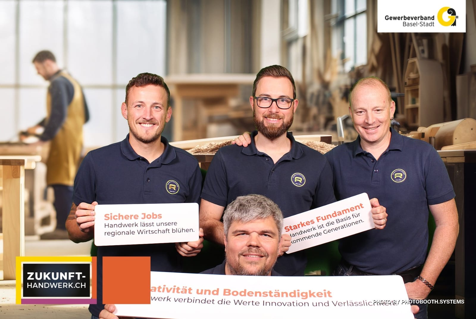 Roser Apéro at the VSSM stand at the Basel Job Fair Carpentry apprenticeship competition 2024