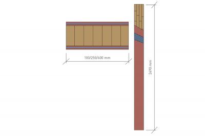 Variotec Rahmenteile S-Kantel MDF-Exterior Deck Eiche